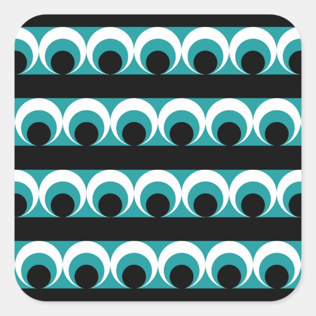 Geometric pattern square sticker (Front)