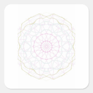 Geometric pattern square sticker