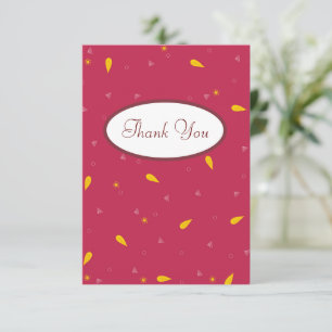 Geometric pattern thank you card