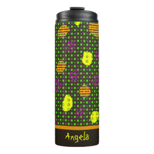 Geometric pattern thermal tumbler