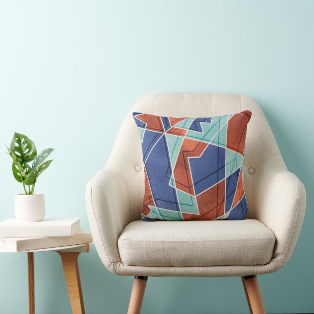 Geometric Pattern Throw Pillow (Chair)
