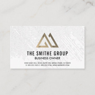 Geometric Pattern Triangle Logo Business Card