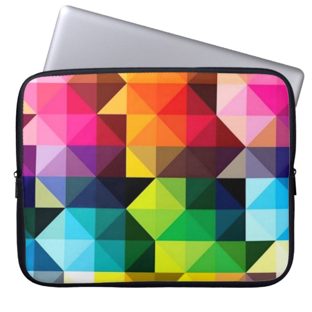 Geometric Pattern Vector Colourful Laptop Sleeve (Front)