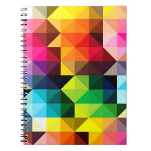 Geometric Pattern Vector Colourful Notebook