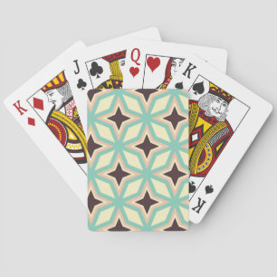 Geometric pattern with alternating dark star shape playing cards