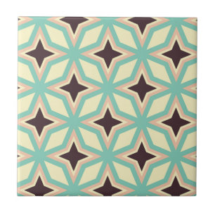 Geometric pattern with alternating dark star shape tile