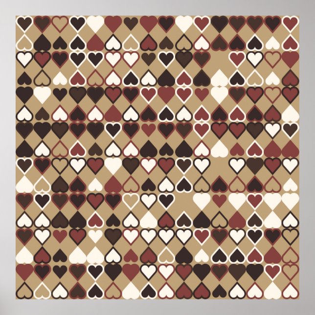 Geometric pattern with colored elements, abstract  poster (Front)