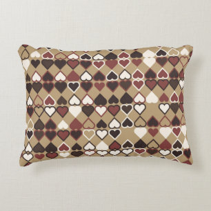 Geometric pattern with coloured elements, abstract accent pillow