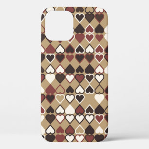 Geometric pattern with coloured elements, abstract iPhone 12 case