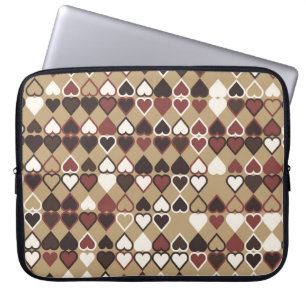 Geometric pattern with coloured elements, abstract laptop sleeve