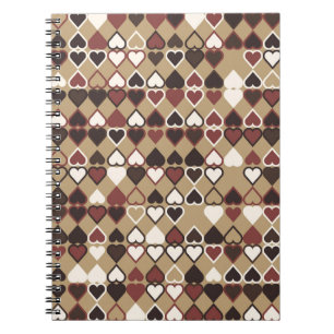 Geometric pattern with coloured elements, abstract notebook