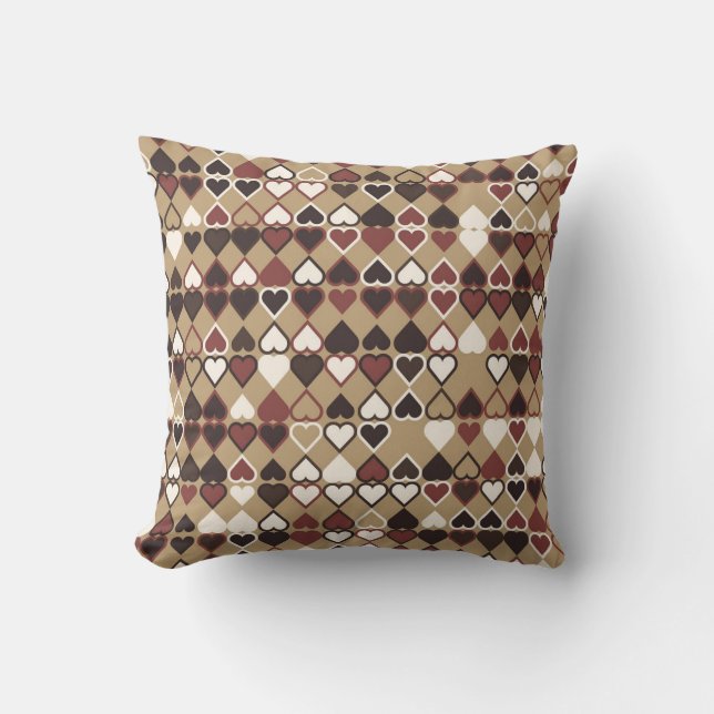 Geometric pattern with coloured elements, abstract throw pillow (Front)