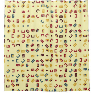 Geometric pattern with coloured elements, vintage
