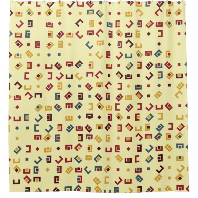 Geometric pattern with coloured elements,  vintage (Front)