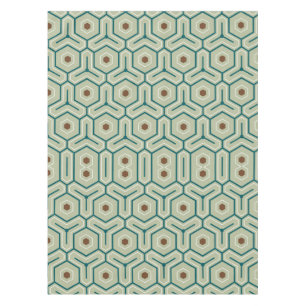 Geometric pattern with interlocking hexagons tablecloth