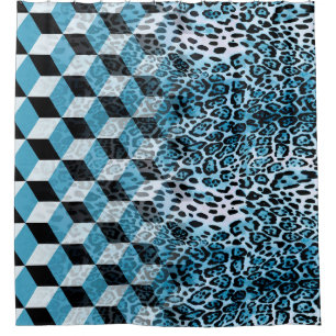 Geometric pattern with leopard skin, leopard patte