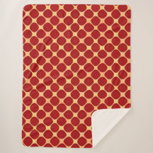Geometric Pattern With Red Circles