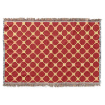 Geometric Pattern With Red Circles