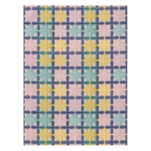 Geometric Pattern With Vivid Colours Tablecloth