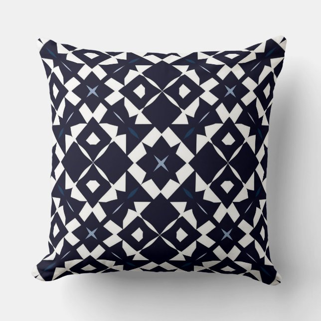 Geometric Patterned Background Throw Pillow (Front)