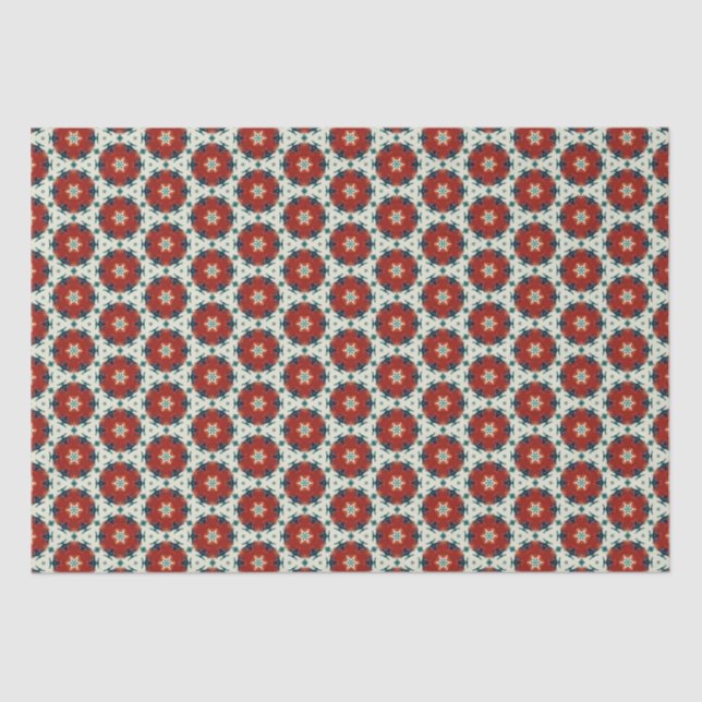 Geometric Patterned Christmas Stars 2 Tissue Paper (Front)
