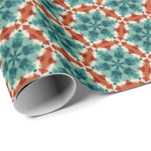 Geometric Patterned Christmas Stars 6 Wrapping Paper