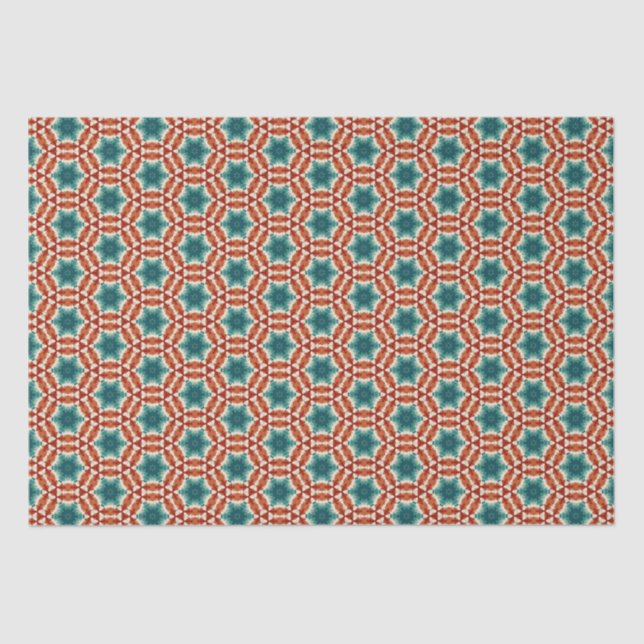 Geometric Patterned Christmas Stars 7 Tissue Paper (Front)