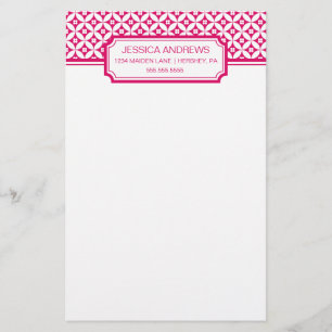 Geometric Patterned Personal Stationery