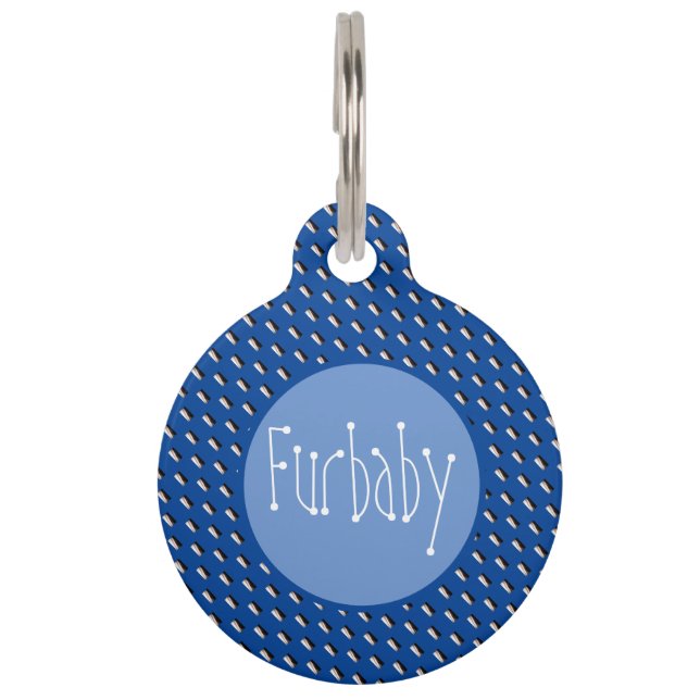 Geometric Patterned Pet Tag (Front)