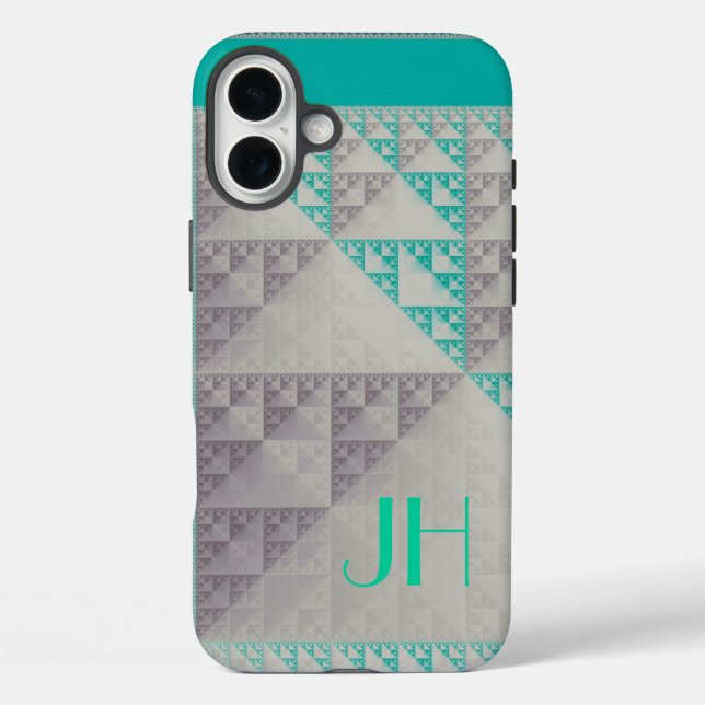 Geometric Patterns & Custom Monogram Case-Mate iPhone Case (Back)