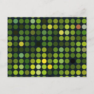 Geometric Patterns Green circles Postcard