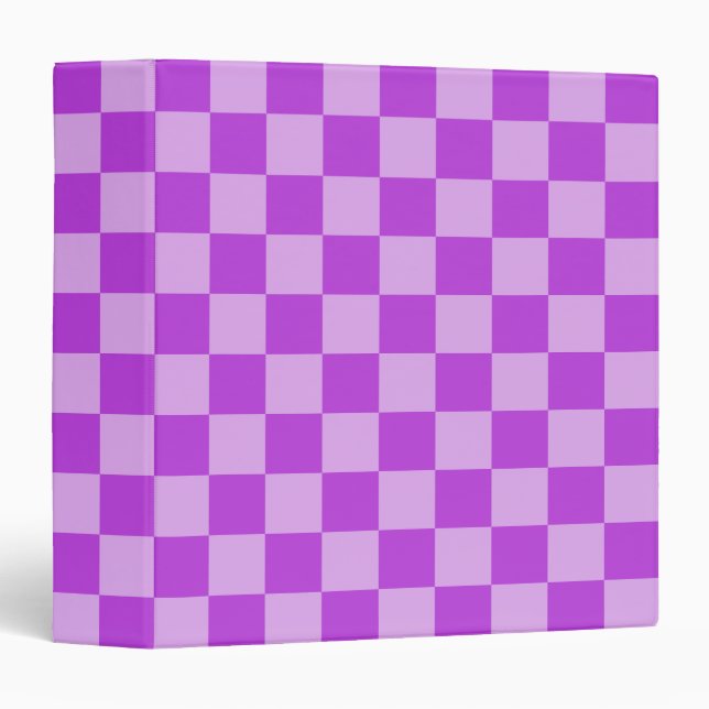Geometric Patterns in Purple and Light Purple Binder (Front/Spine)