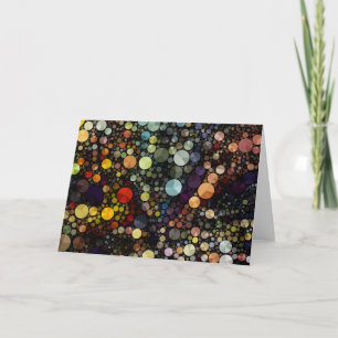 Geometric Patterns Multicolor Circles Card