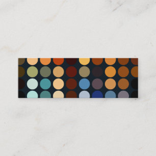 Geometric Patterns   Multicolor Circles II Mini Business Card