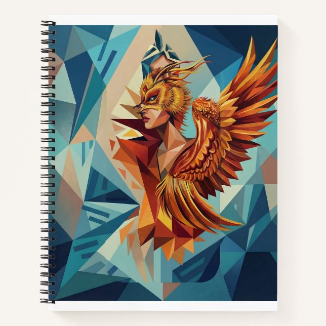 Geometric Phoenix Art Notebook (Front)
