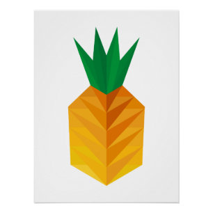Geometric Pineapple Poster