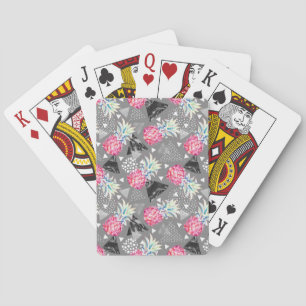 Geometric Pineapple Textured Pattern Playing Cards