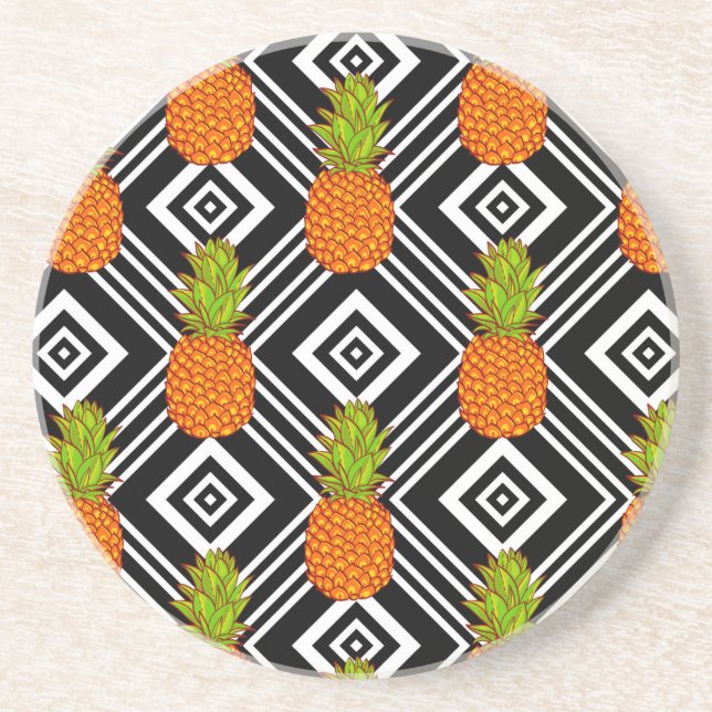 Geometric Pineapples Coaster (Front)