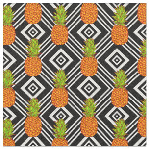 Geometric Pineapples Fabric