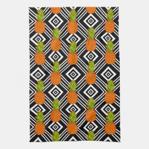 Geometric Pineapples Kitchen Towel