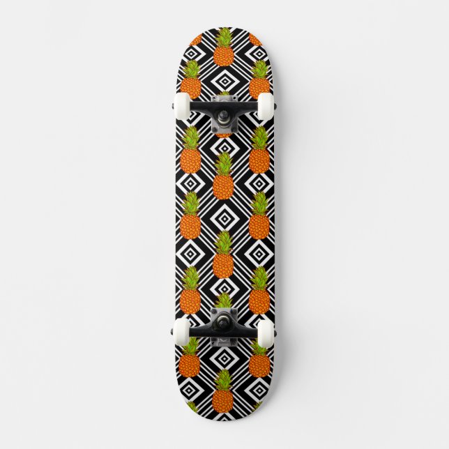 Geometric Pineapples Skateboard (Front)
