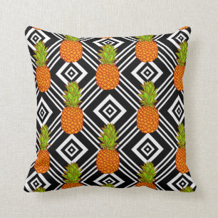 Geometric Pineapples Throw Pillow