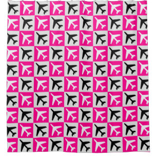 Geometric Pink Aviation Jets Airplane