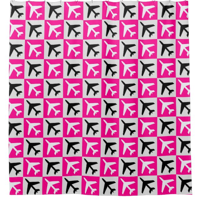 Geometric Pink Aviation Jets Airplane (Front)