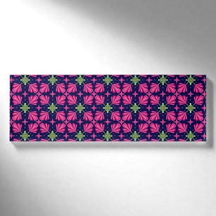 Geometric Pink Floral Petals Abstract pattern Name Tag