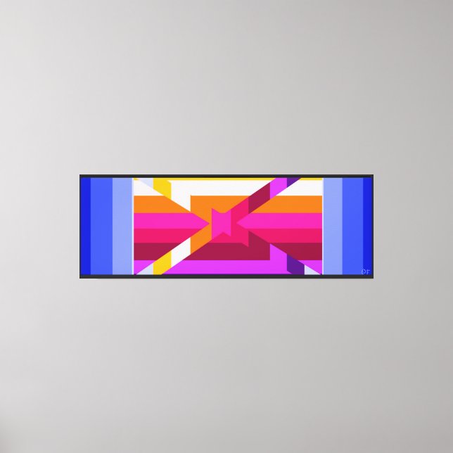 Geometric Pixels Canvas Print (Front)