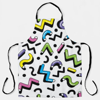 Geometric Play: Doodle Shapes Pattern Apron