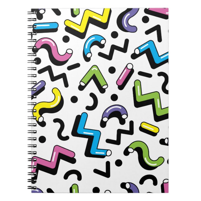 Geometric Play: Doodle Shapes Pattern Notebook (Front)