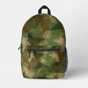 Geometric Polygon Camouflage Printed Backpack
