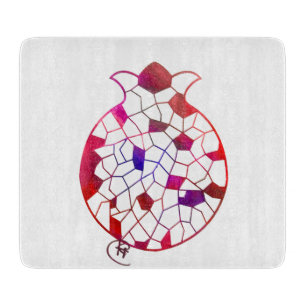 Geometric Pomegranate Cutting Board 